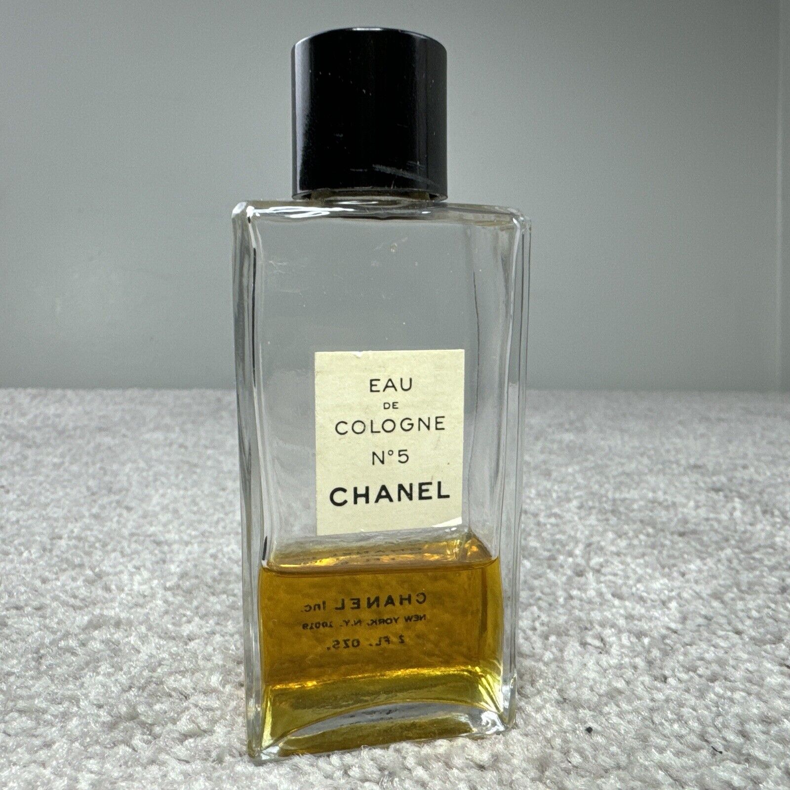 Vintage Chanel No 5 Eau De Cologne 2Fl. Oz.  30% Full