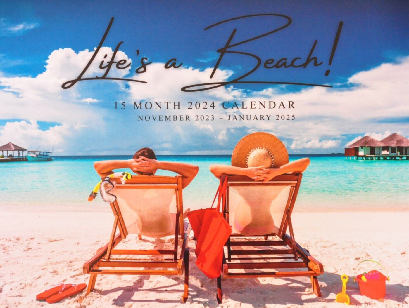 Life\'s a Beach 2024 to Jan \'25 15-Month WALL CALENDAR Hawaii Tropic Surf & Dive