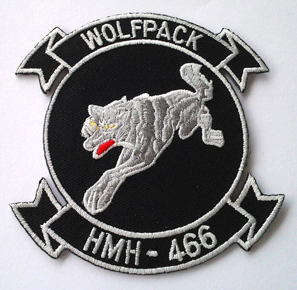 WOLFPACK HMH-466 Military Veteran Biker US MARINE Patch PM5219 EE