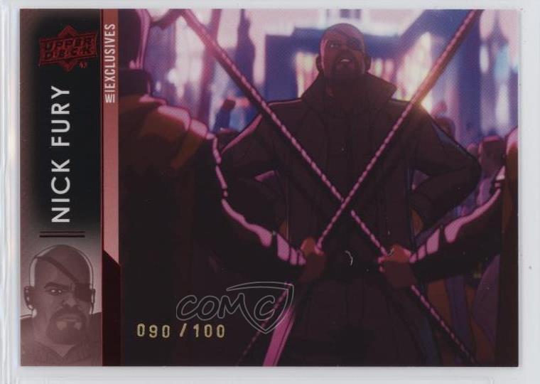 2023 Upper Deck Marvel What If? Flagship Exclusives 90/100 Nick Fury #13 3x9