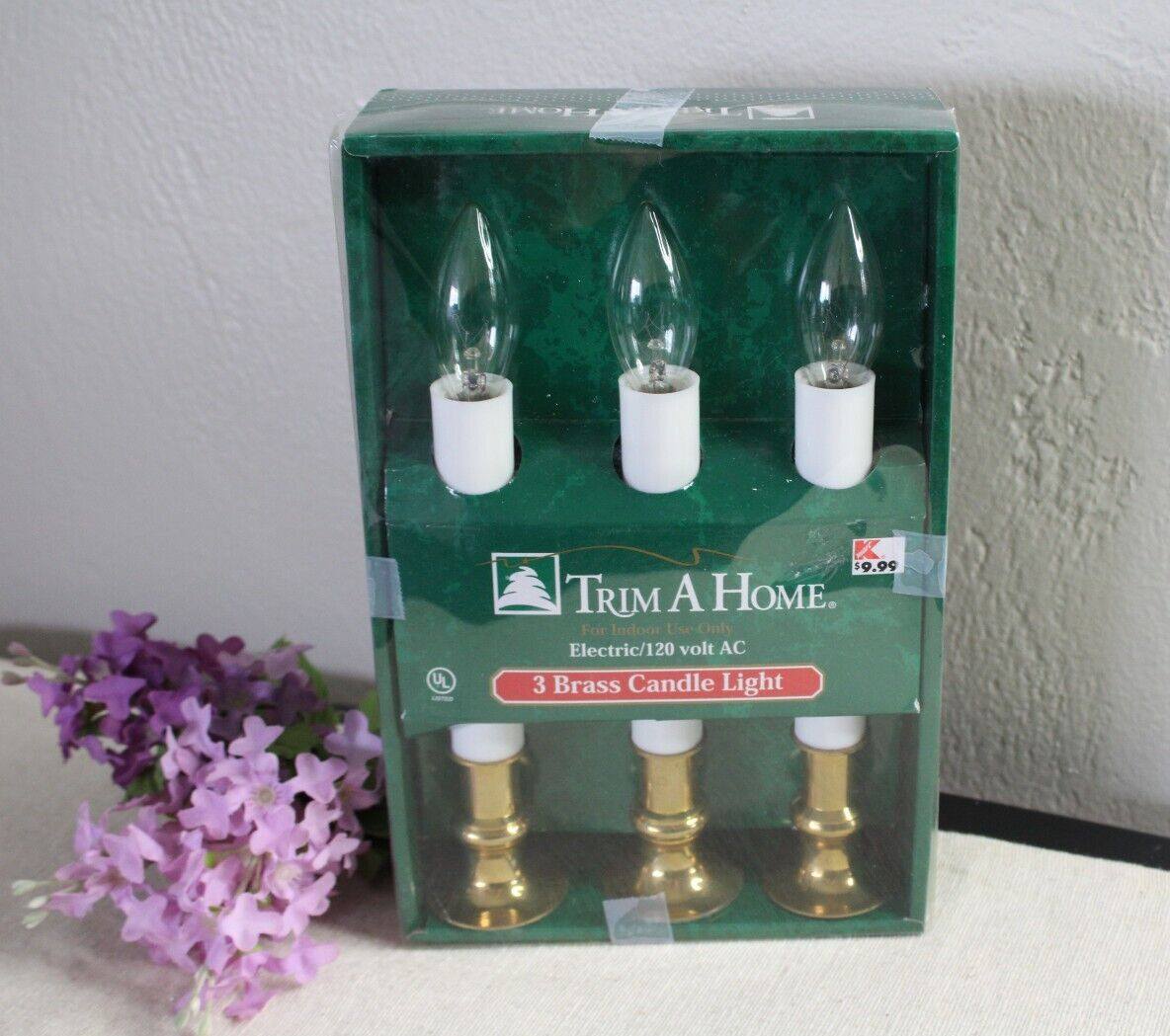 (3) VTG Trim a Home Electric Candle Lights Holiday NEW open box