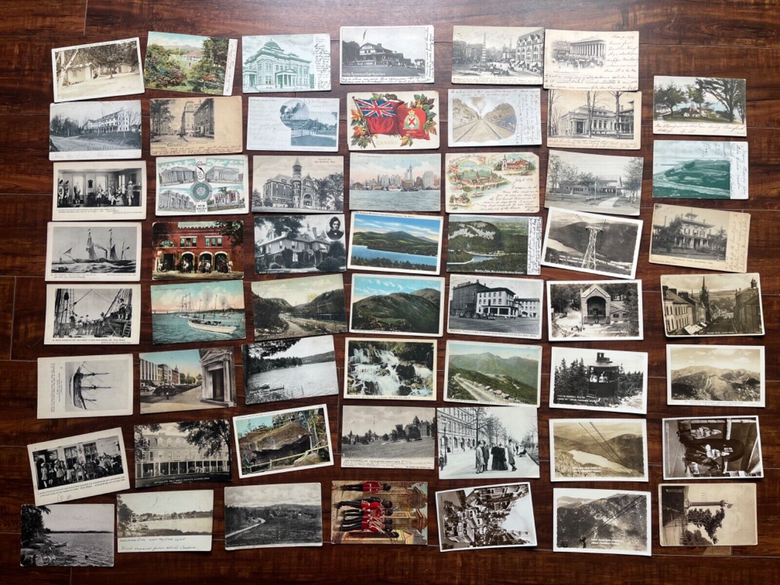Lot of 55 Antique Late 1800s - Early 1900\'s Postcards, most with stamps