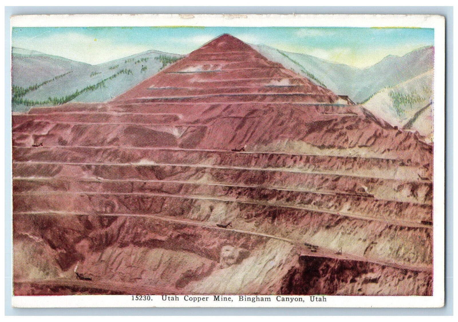 c1920\'s Utah Copper Mine Bingham Canyon Utah UT Antique Unposted Postcard