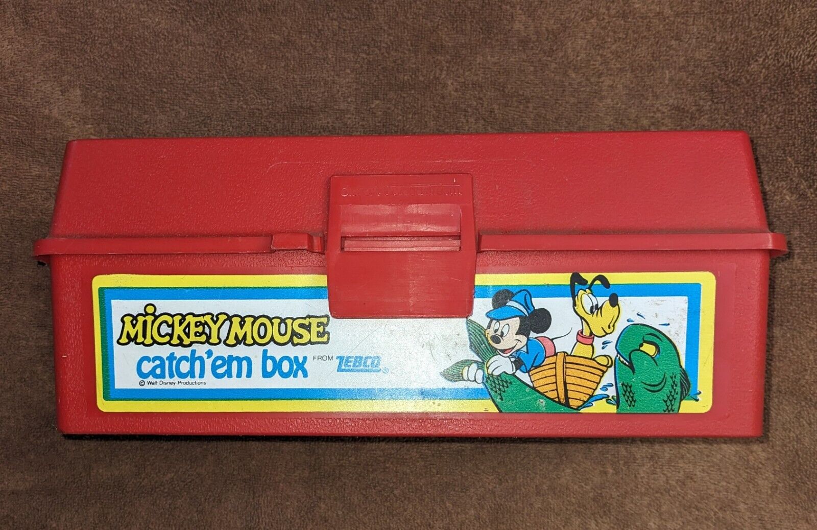 Vtg Mickey Mouse Catch\'em Children\'s Tackle Box by Zebco