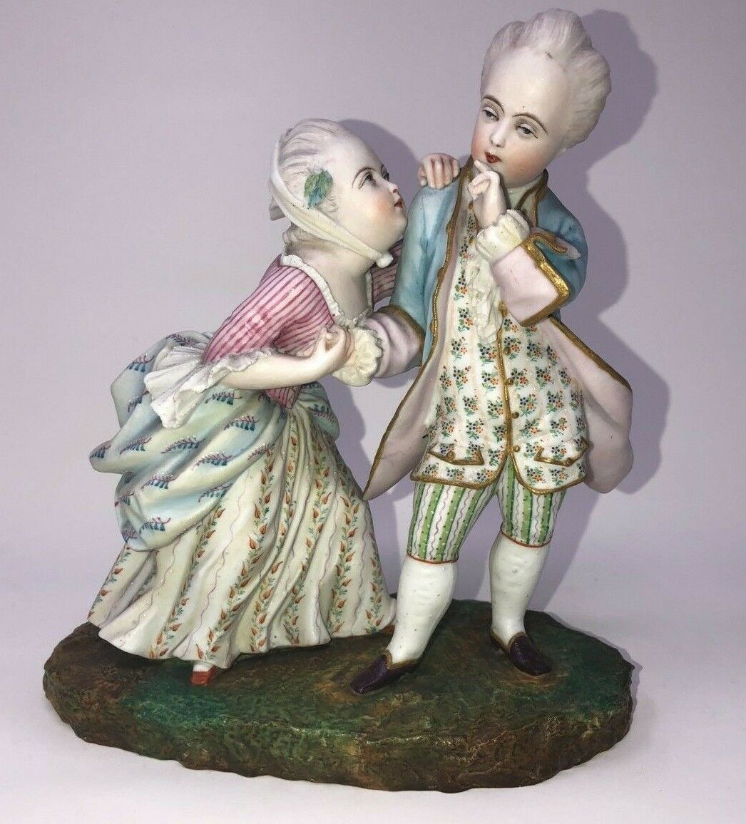 19th C Antique Jean Gille Bisque Figurine 