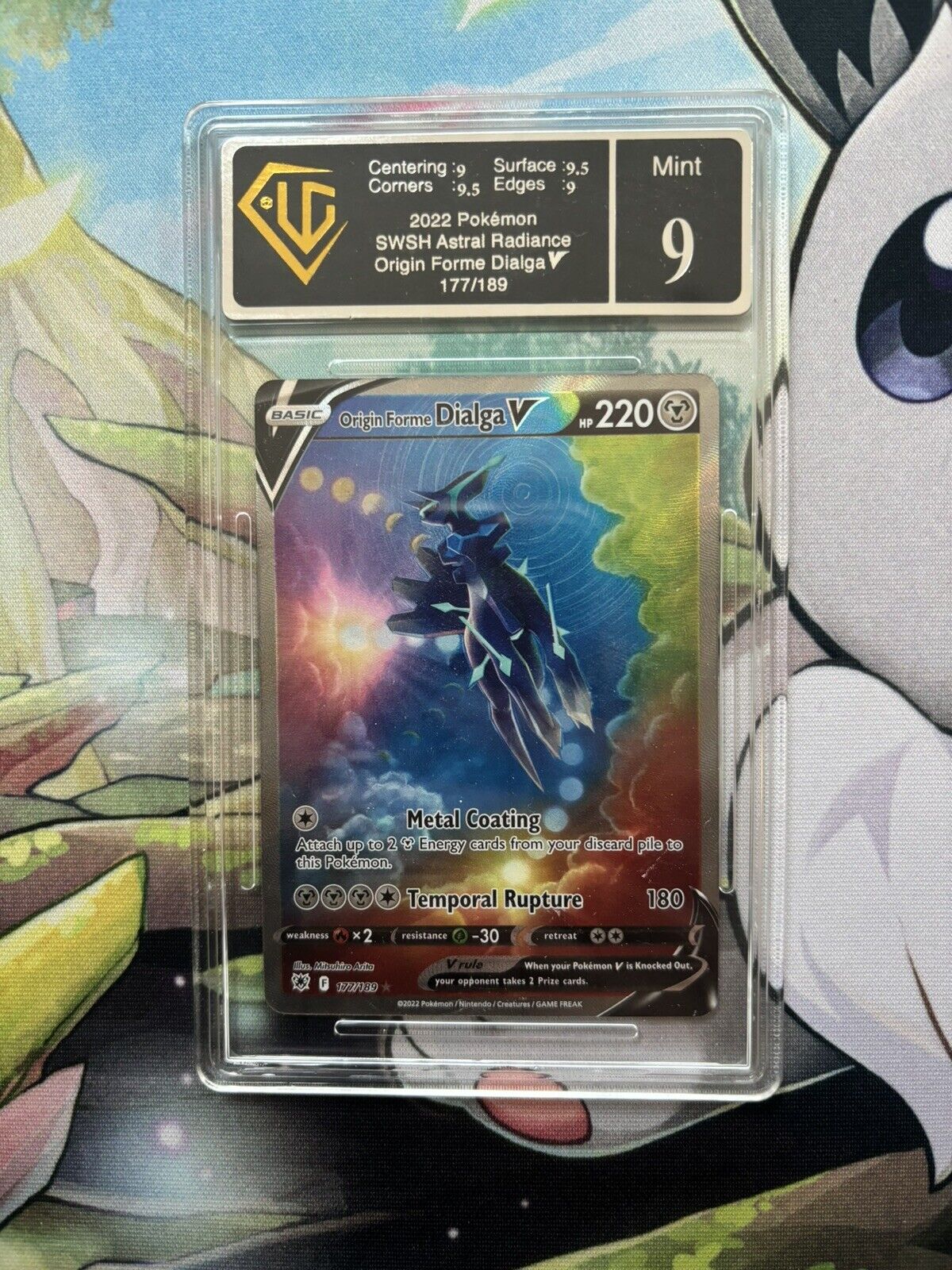 Pokemon Card Origin Forme Dialga V - Astral Radiance Graded UGC 9  Art - 177/189