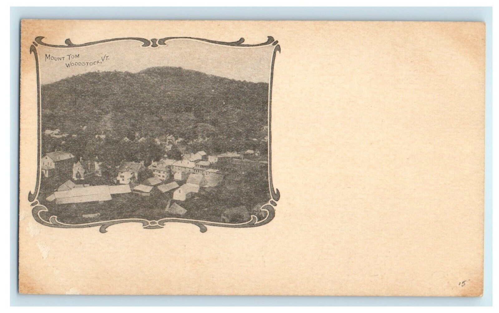 c1900 View Of Mount Tom Woodstock Vermont VT Antique Private Mailing Postcard  