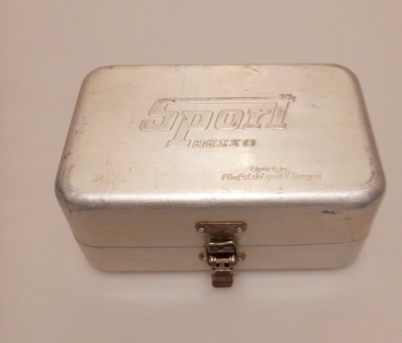 Vintage Sport Presso Aluminum Tin Box only the box