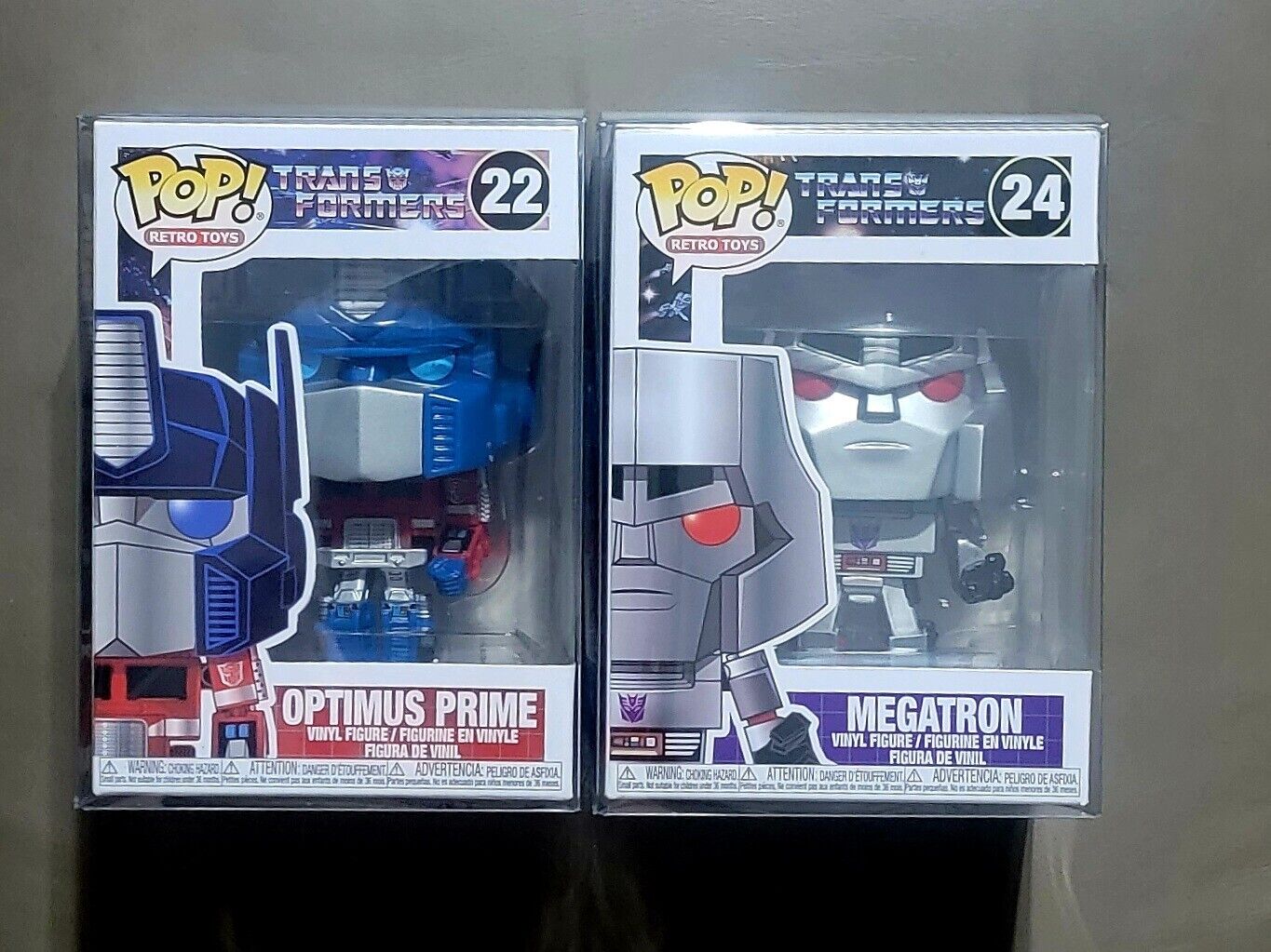 Funko Pop Retro Toys G1 Transformers  Optimus Prime 22 & Megatron 24 Lot