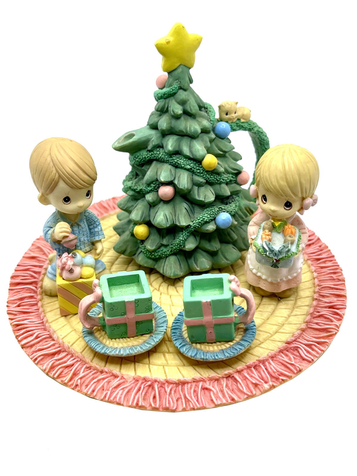 Precious Moments by Enesco Vintage Minature Tea Set - Christmas