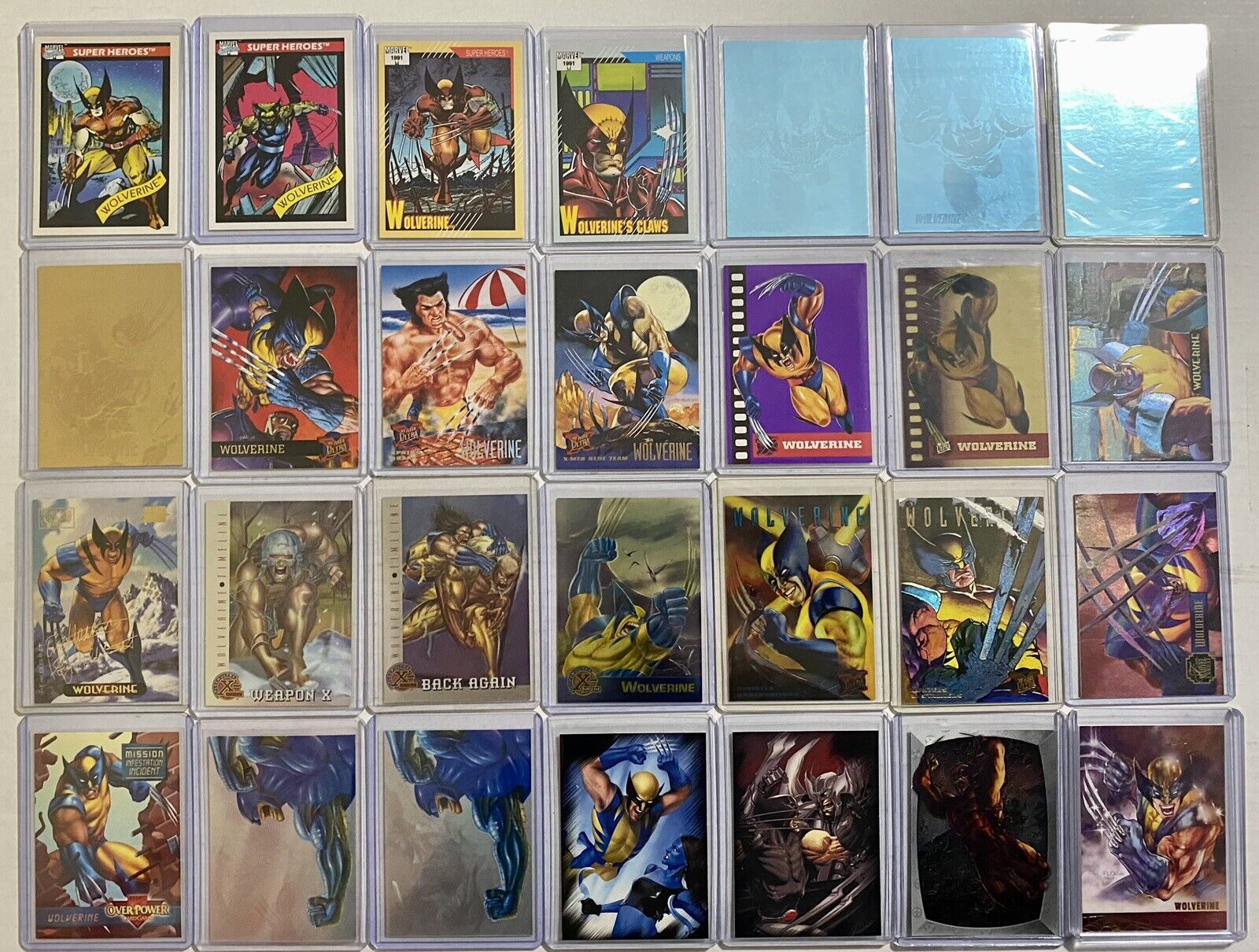 (28) WOLVERINE Marvel Card Collector Starter Set Hologram, Inserts & More