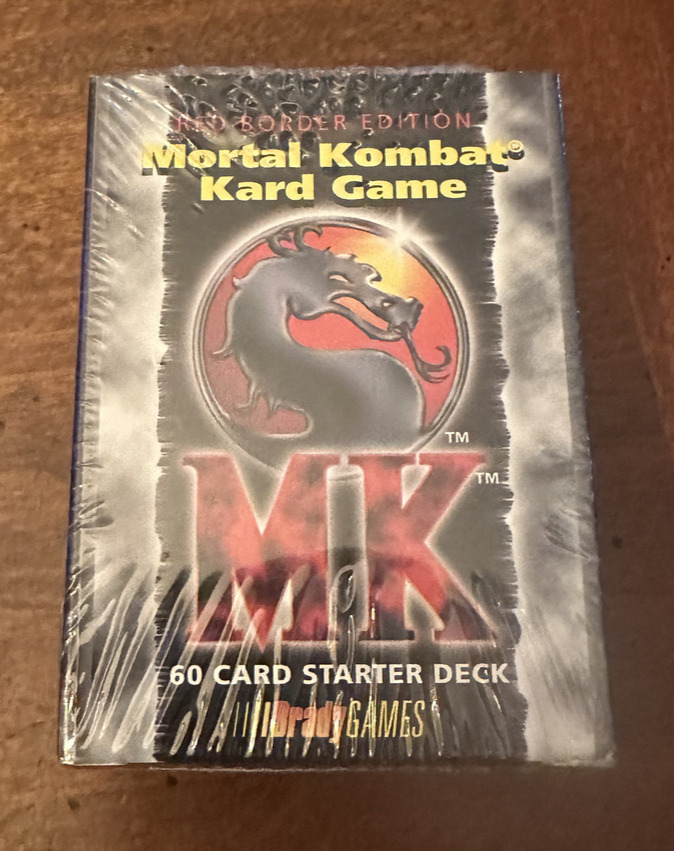 1992 MORTAL KOMBAT KARD GAME 60-CARD Starter Deck RED BORDER FACTORY SEALED 