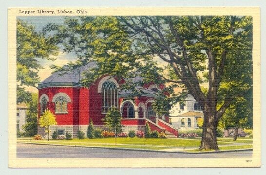 Lisbon, Ohio OH ~ Lepper Library  1952  ^