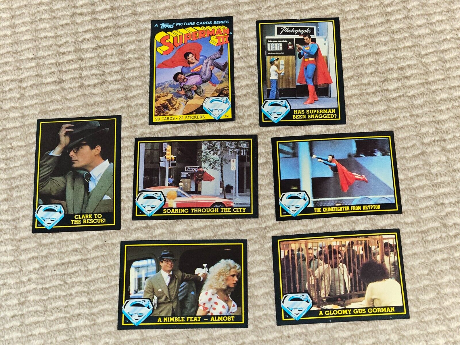 Superman III Topps 1983 Movie Trading Cards DC - YOU PICK COMPLETE YOUR SET