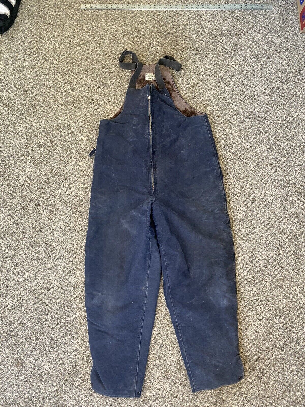 WWII US Navy Fur Lined Blue Deck Overalls Medium Contract 10204