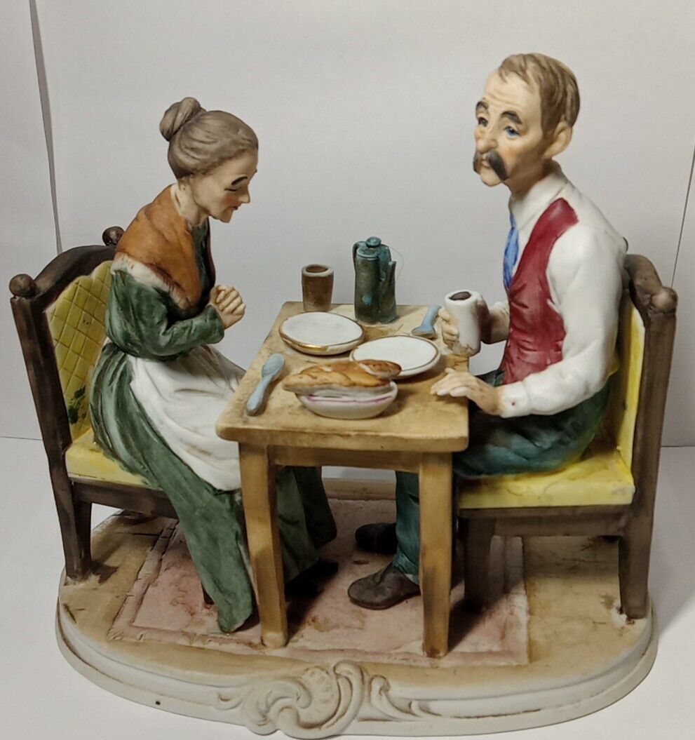 Price Import Man And Woman Having Dinner/ Meal Saying Grace