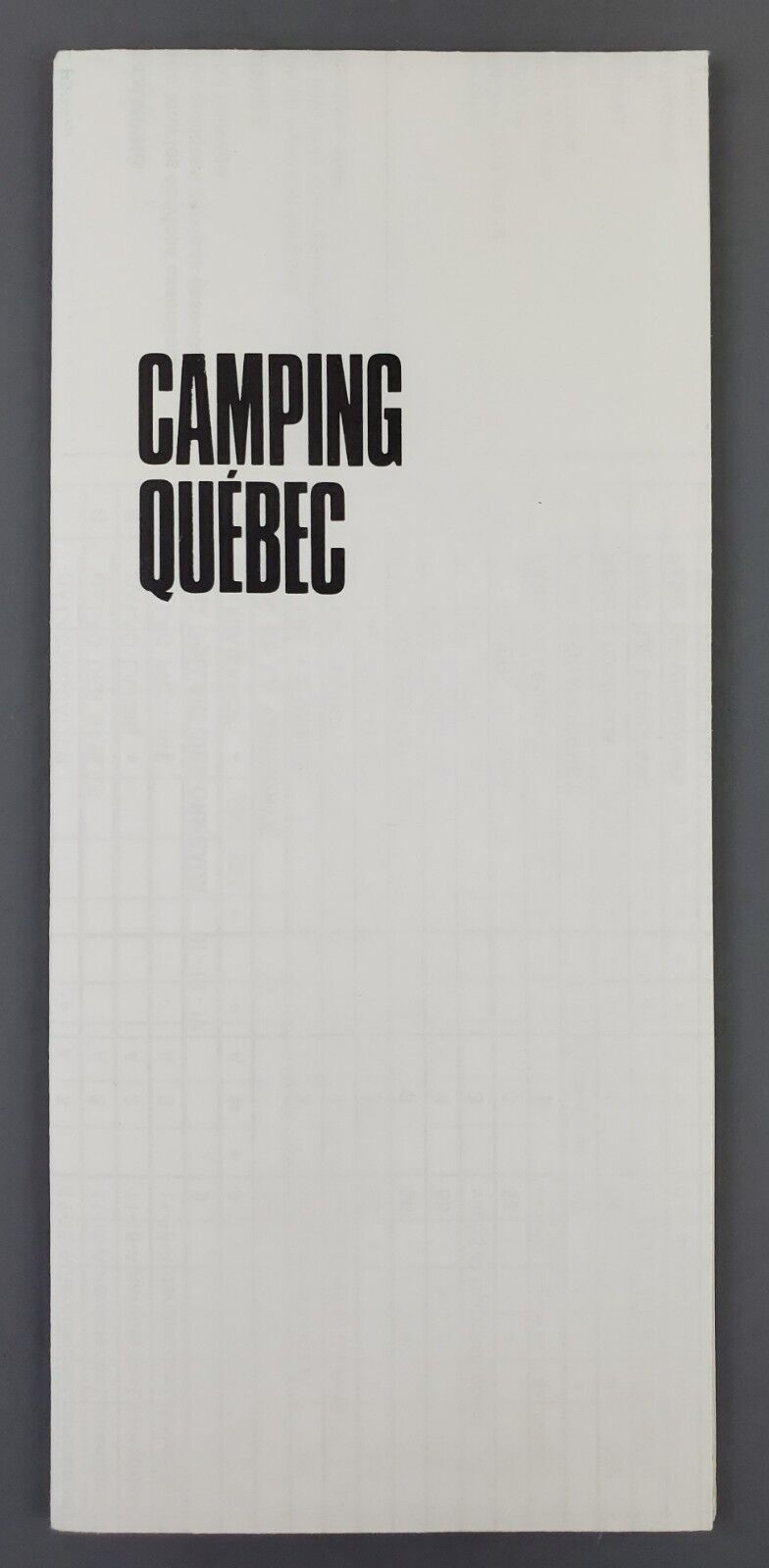 1960s Quebec Tent Camping Vintage Travel Brochure Canada Camper Campground