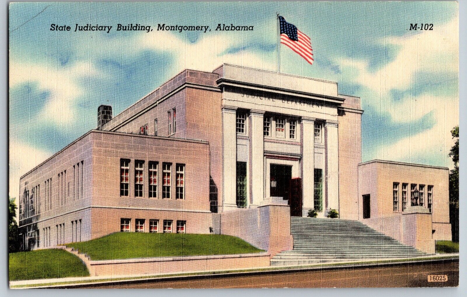 Montgomery, Alabama AL - State Judiciary Building - Vintage Postcard - Unposted