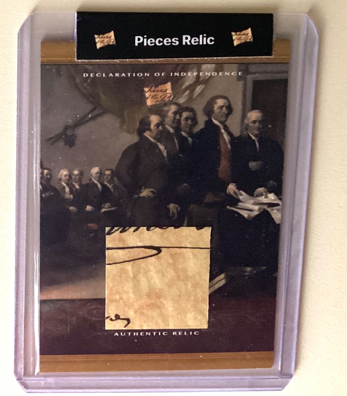 JOHN HANCOCK Part SIGNATURE Declaration of Independence RELIC Pieces of the Past