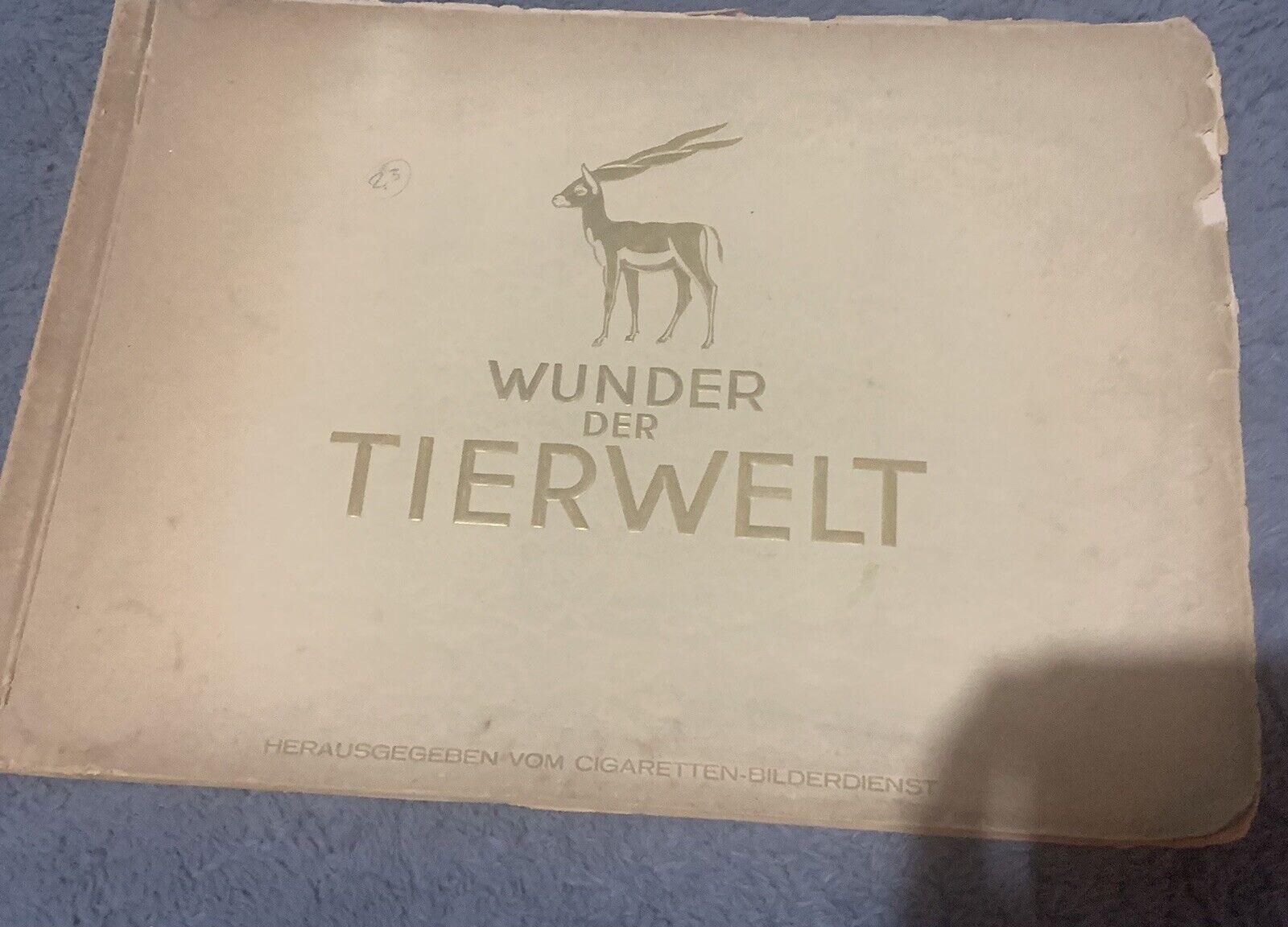 1933 Antique Reemtsma Cigarette Service Album ANIMAL WORLD Complete German