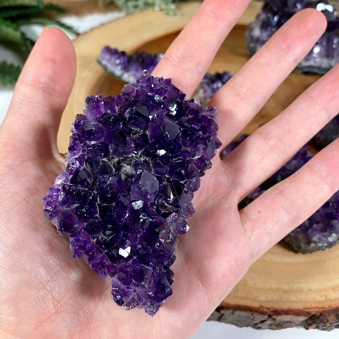 Natural Purple Amethyst Stone Cluster Rough Amethyst Crystal Specimen Decoration