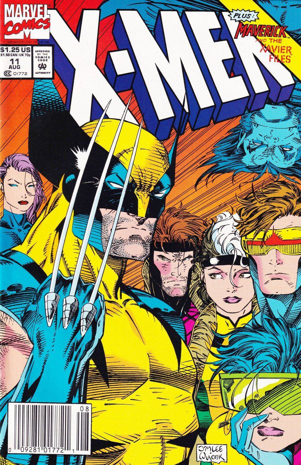 X-Men #11 Jim Lee Newsstand Cover Marvel Comics