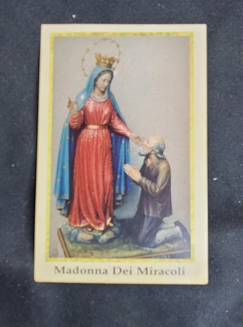 VINTAGE HOLY CARD MADONNA Early 20th Century