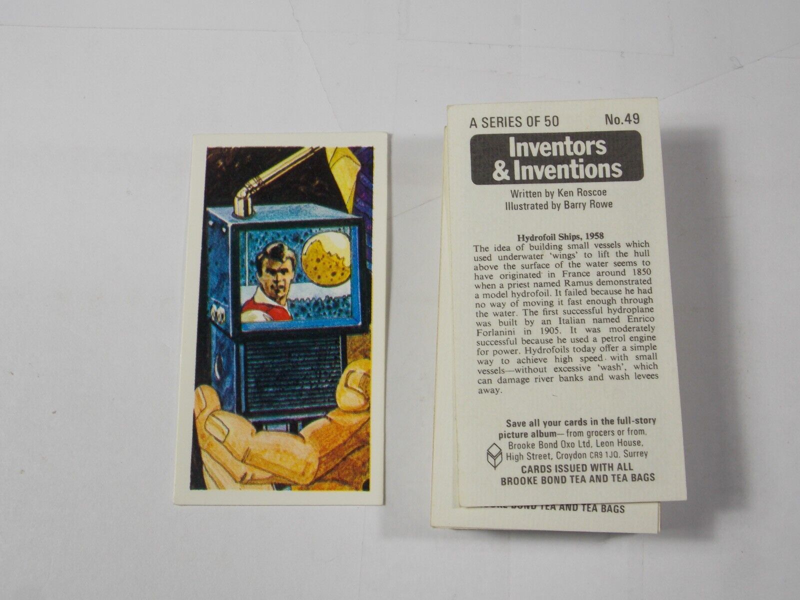 Brooke Bond Tea Cards Inventors & Inventions 1975 Complete Set 50