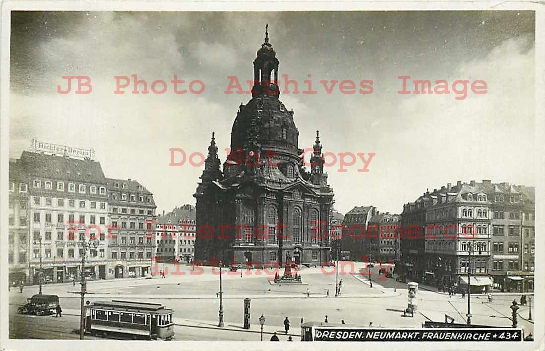 Germany, Dresden, RPPC, Neumarkt, Frauenkirche, J Bettenhausen