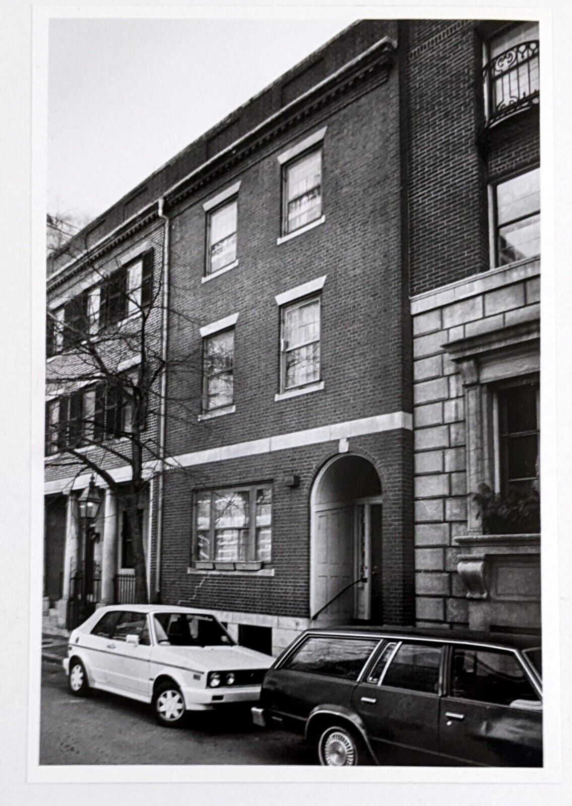 1990s Boston Massachusetts Chestnut Street Row Houses Vintage Press Photo MA