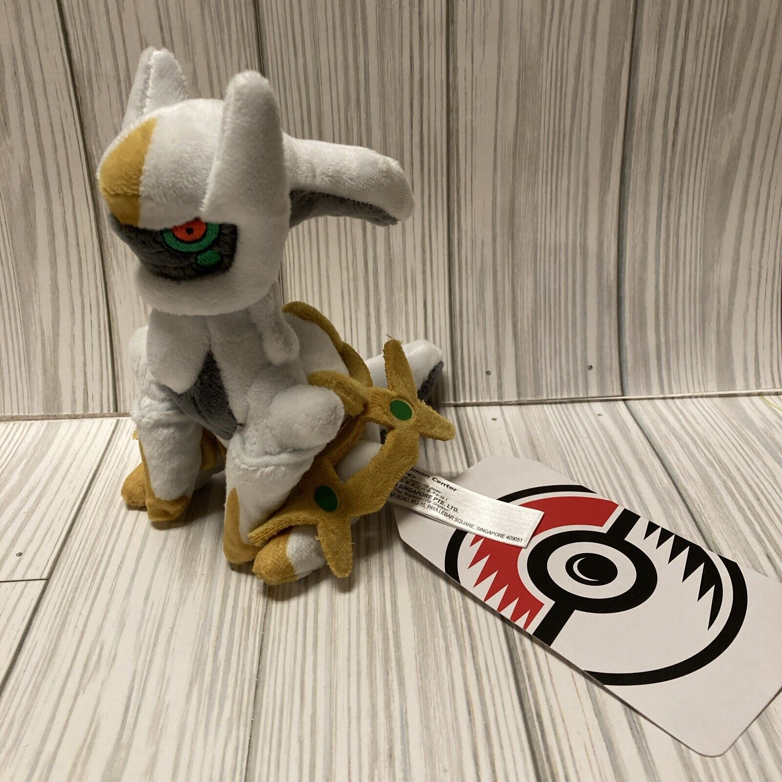 Pokemon Center Plush Stuffed Arceus sitting 6” inch with Tag
