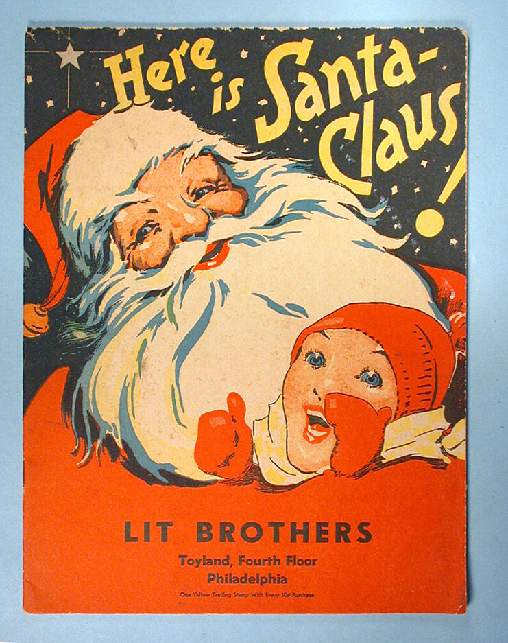 1930s-1940s Toyland Christmas Storybook Dept. Store Giveaway Lit Brothers PA