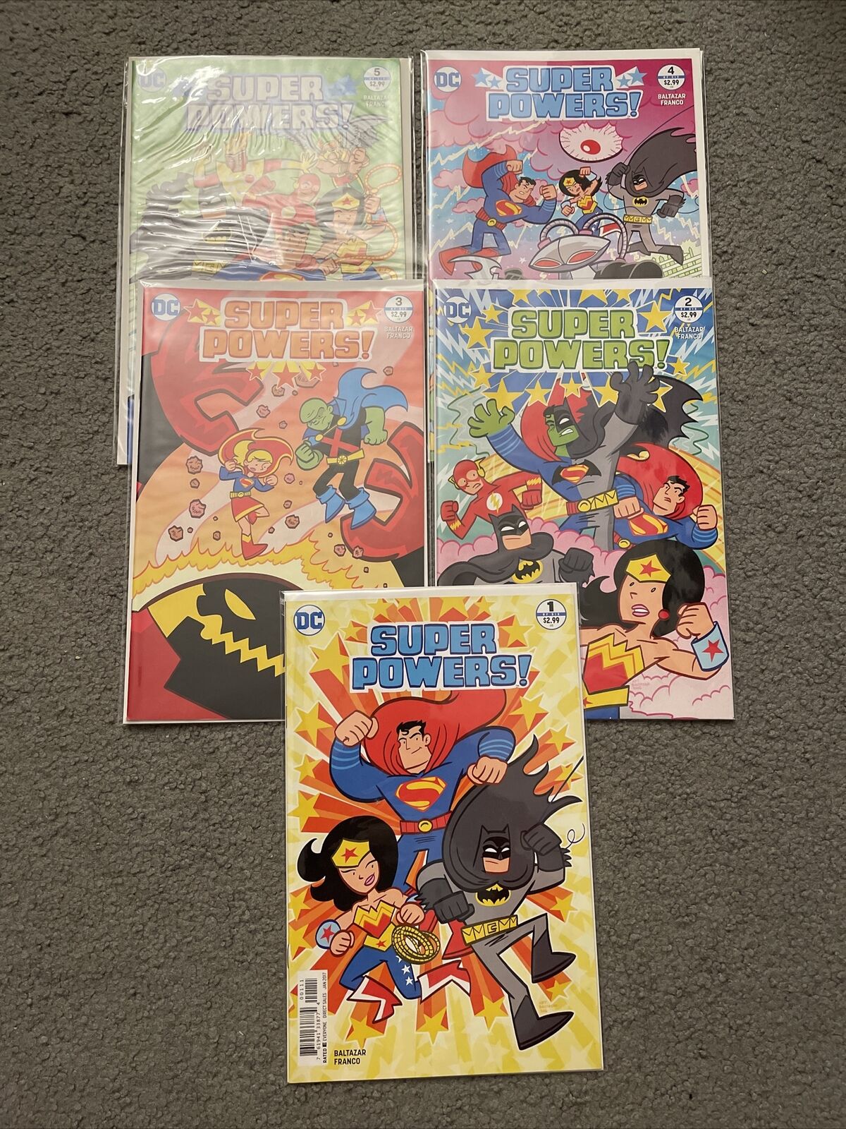 Super Powers DC Comics Books 2017 All Ages Lot Batman Superman JLA 1 2 3 4 5 G+