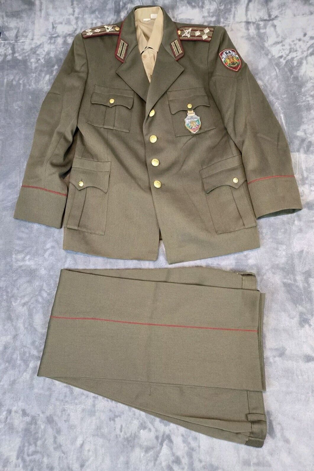 Bulgarian Army Dress Uniform tunic Pants Trousers Military Original Lot Set