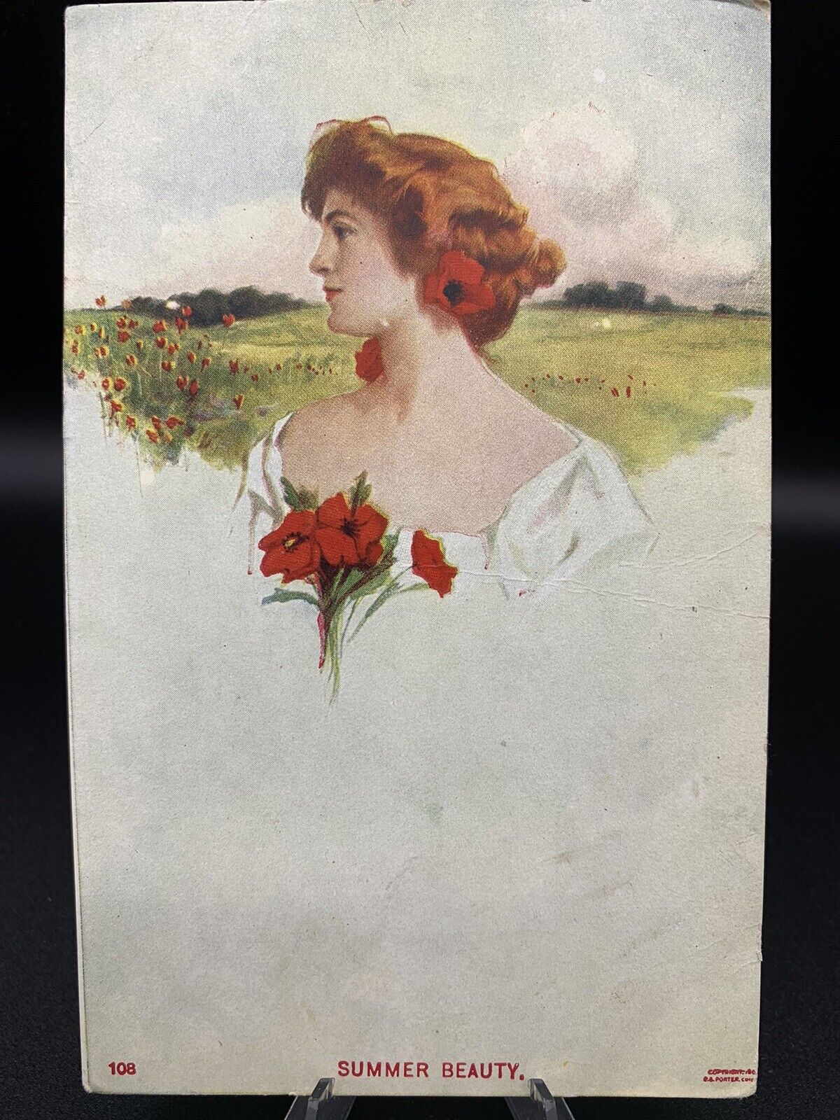 108 SUMMER BEAUTY. - Antique Postcard, S. S. Porter, unused, rare