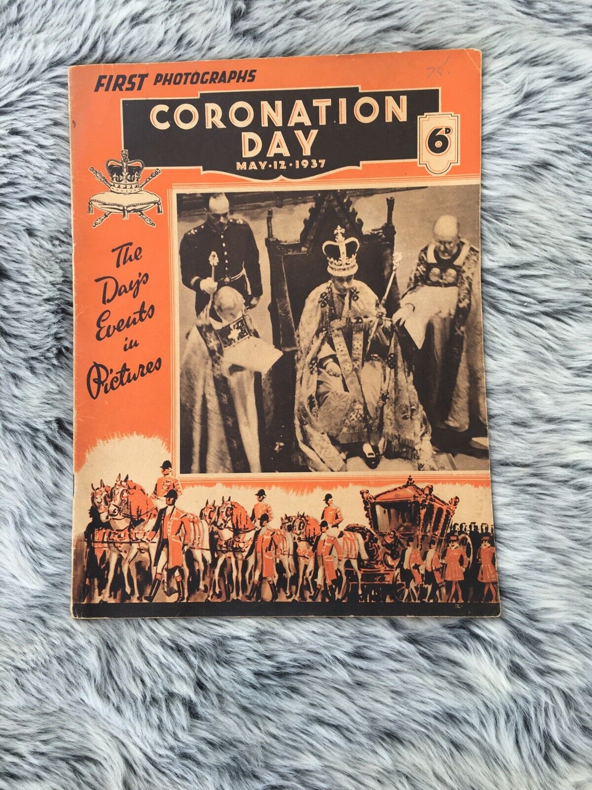 Vintage Rare First Photograhs Coronation Day Magazine 1937