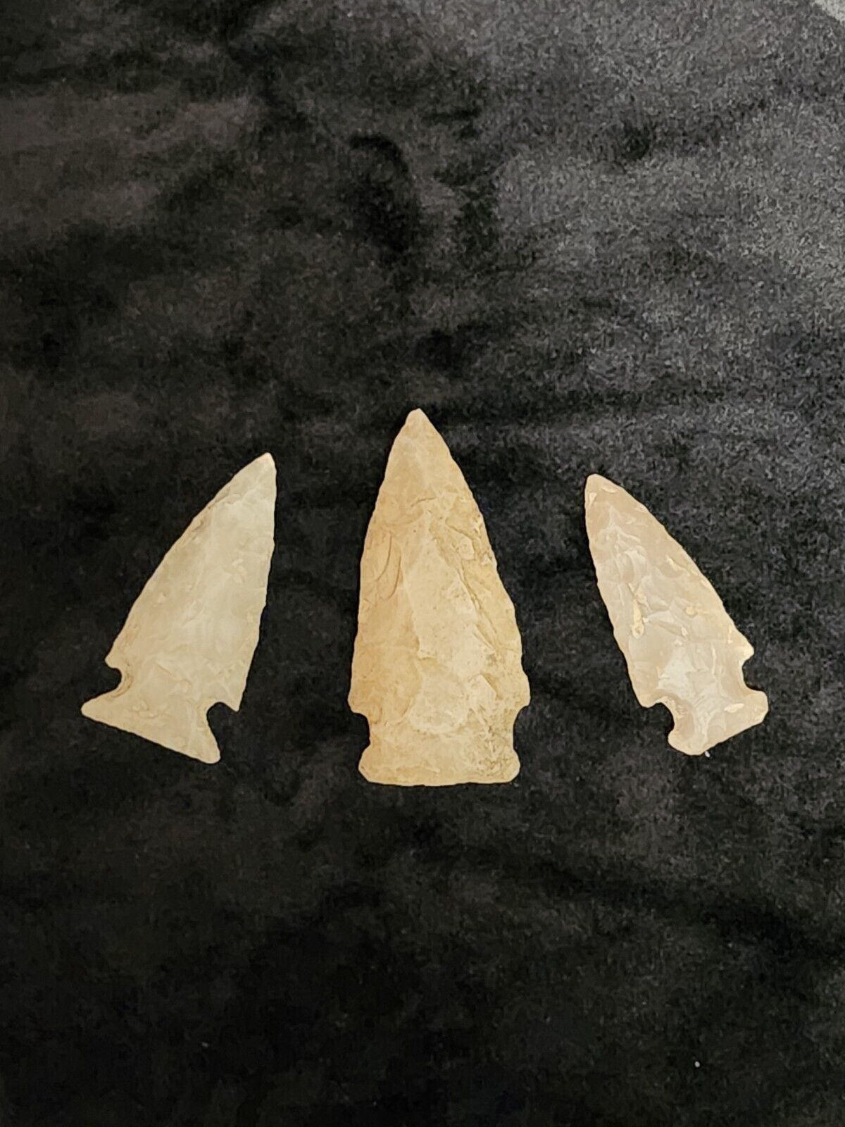 Authentic Arrowheads Native American 3 Artifacts Lot Group