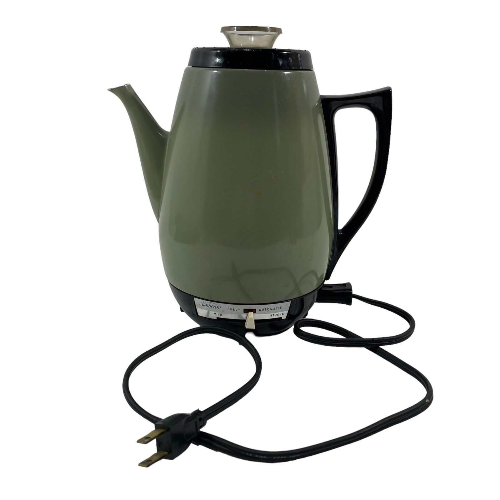 1950's Sunbeam Percolator Coffee Master 11 Cup Avocado Green Model AP-CG EUC