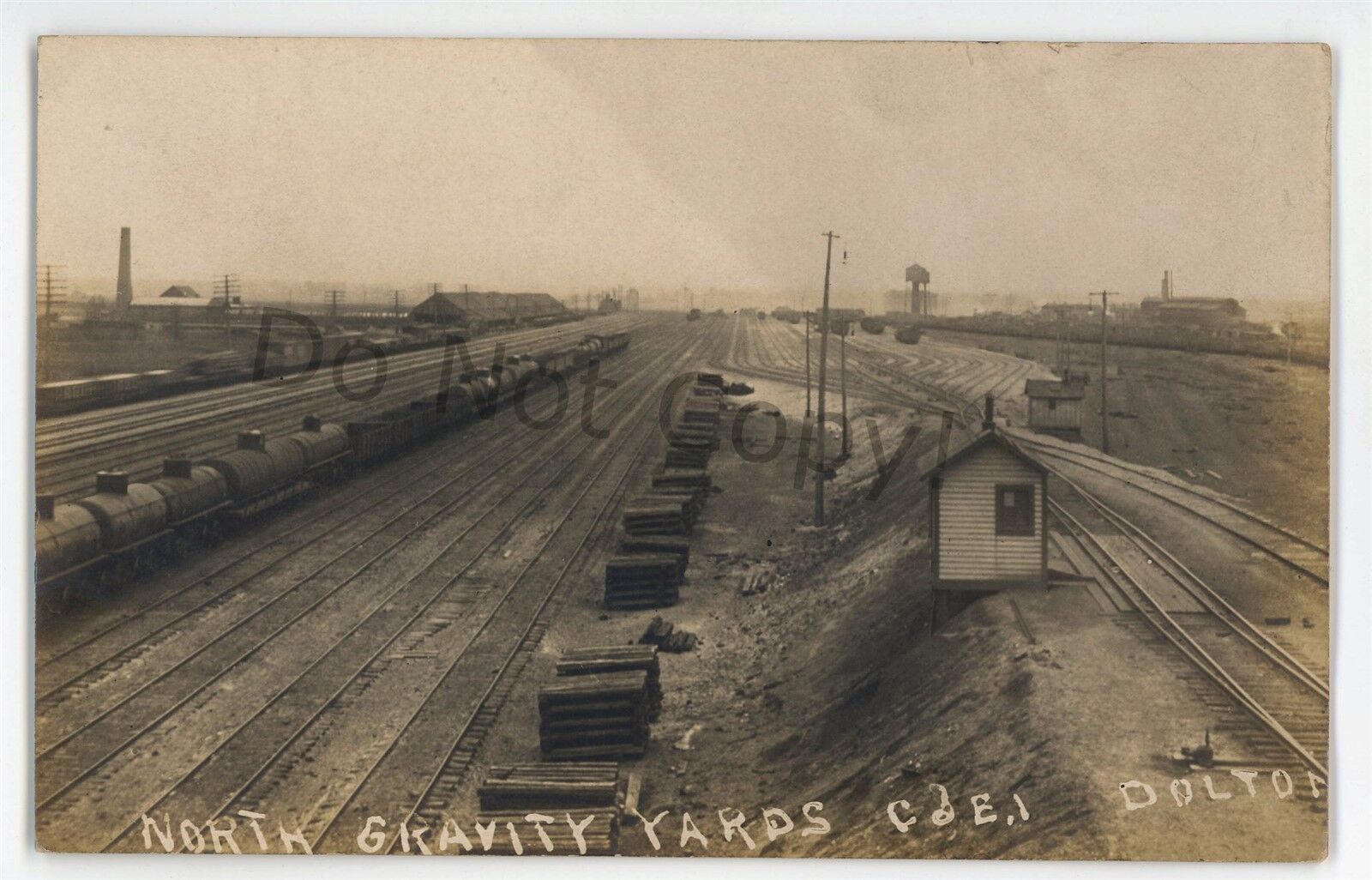 RPPC C&EI Chicago Eastern Illinois Railroad Yards DOLTON IL Real Photo Postcard