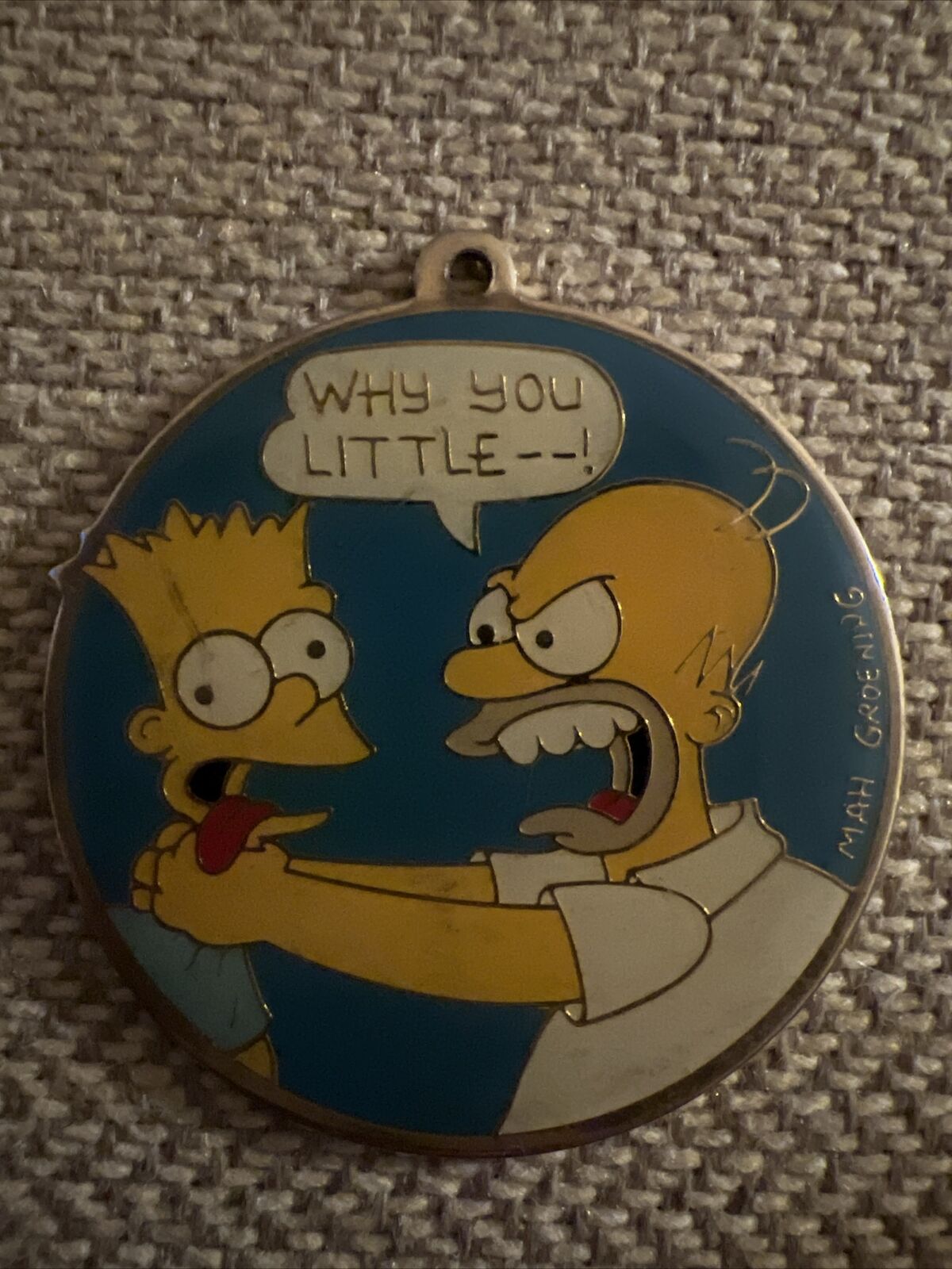 Vintage Keychain Bart Simpson Why You Little 