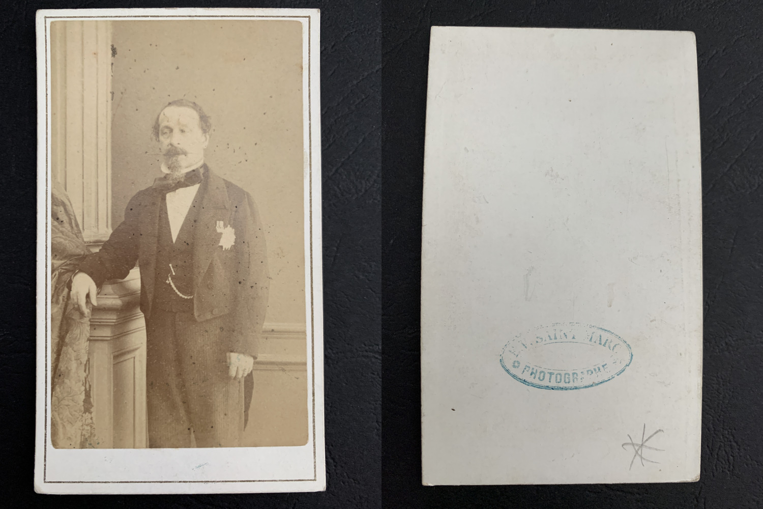 Vintage Napoleon III Albumen Print, CDV. 1865 Albumin Print 6.5x10.5  