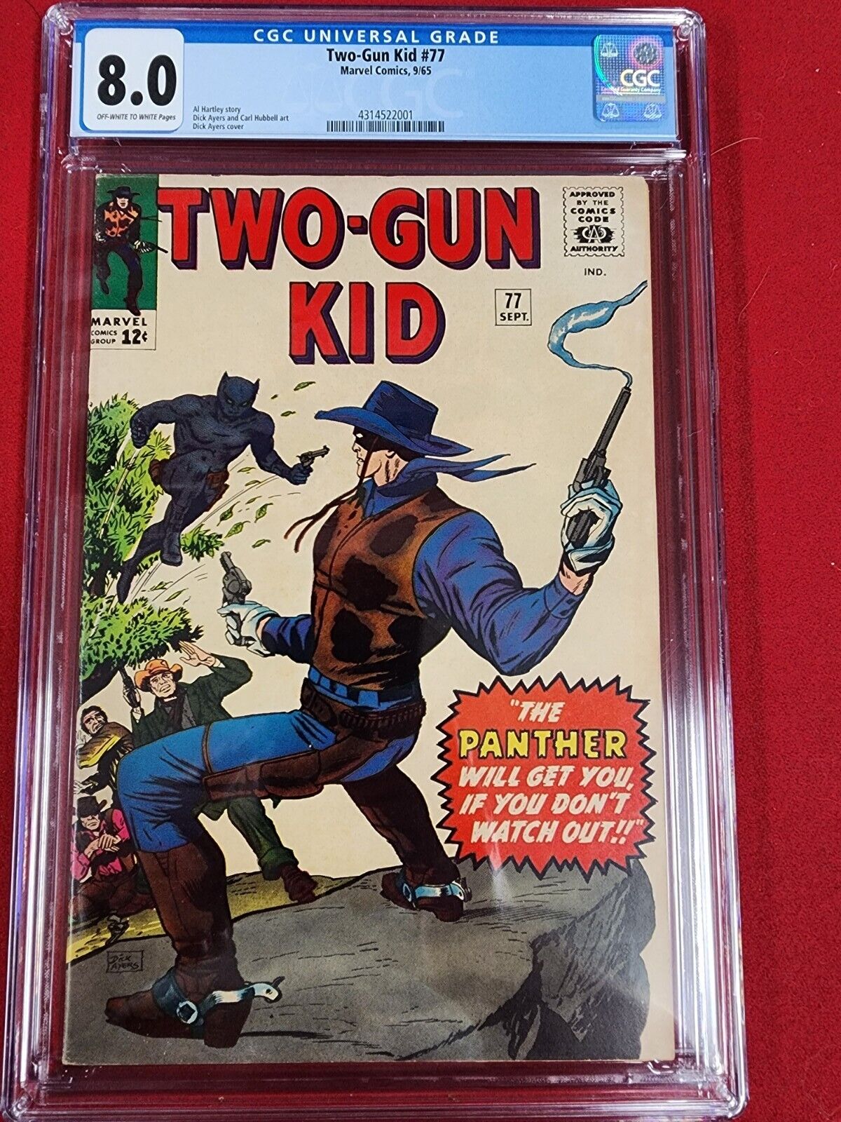 Two-Gun Kid #77 (Sep 1965, Marvel) CGC 8.0 - 1st Proto Type BLACK PANTHER 🔑