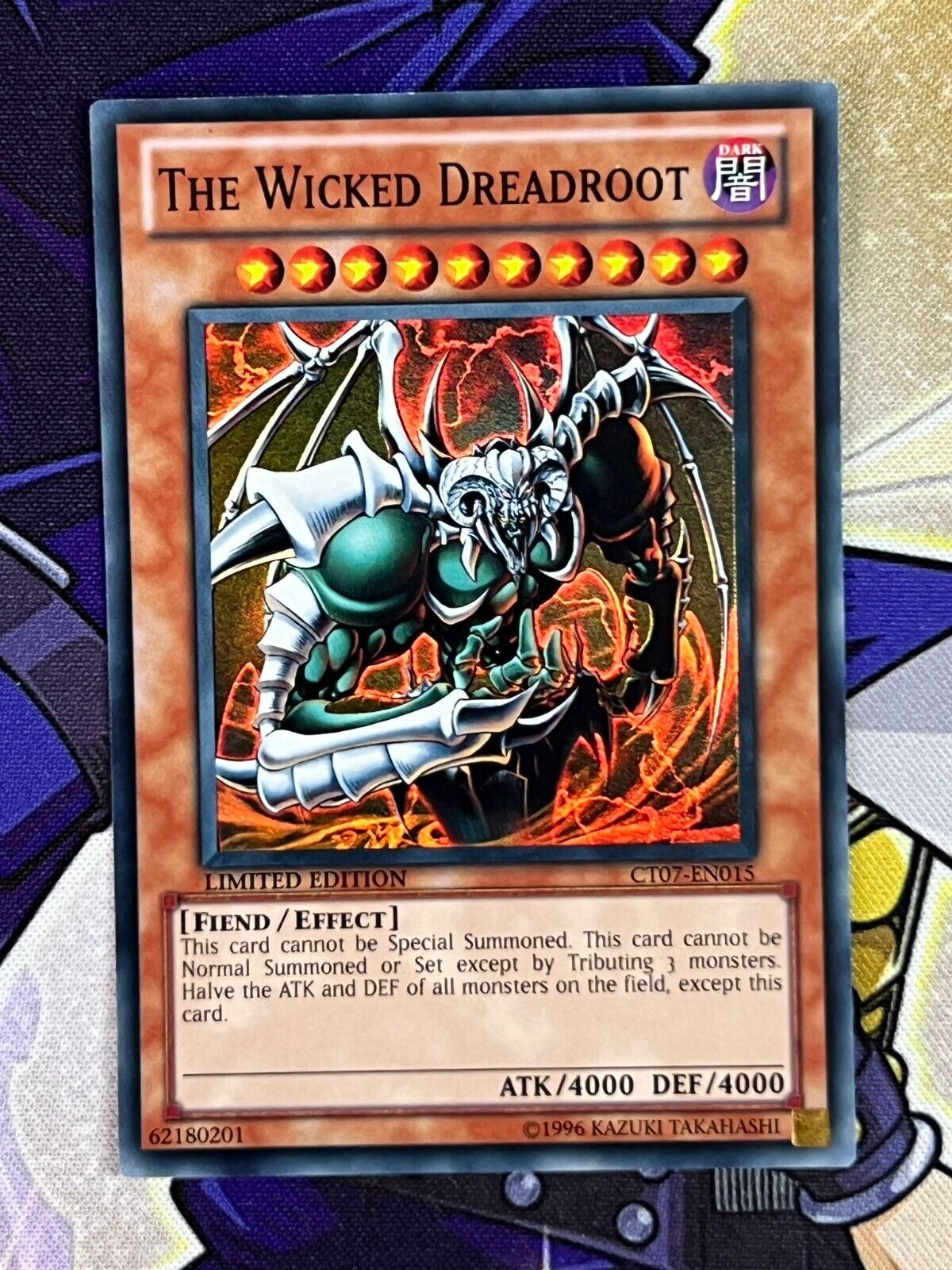 Yu-Gi-Oh The Wicked Dreadroot CT07-EN015 Super Rare Limited Edition VLP
