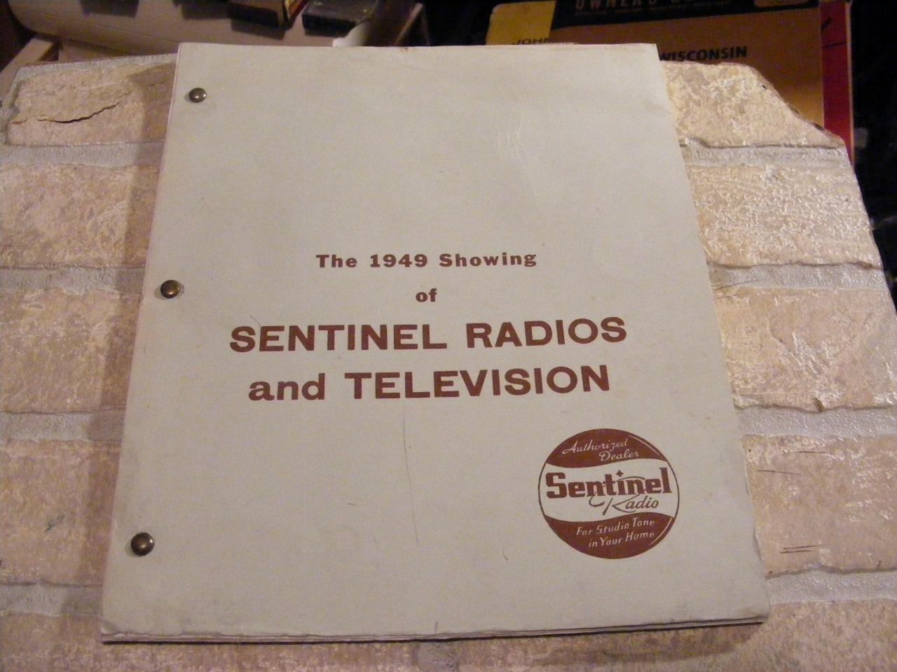 1949 Sentinel Radios & Television advertising folder. Photos of old Tvs etc