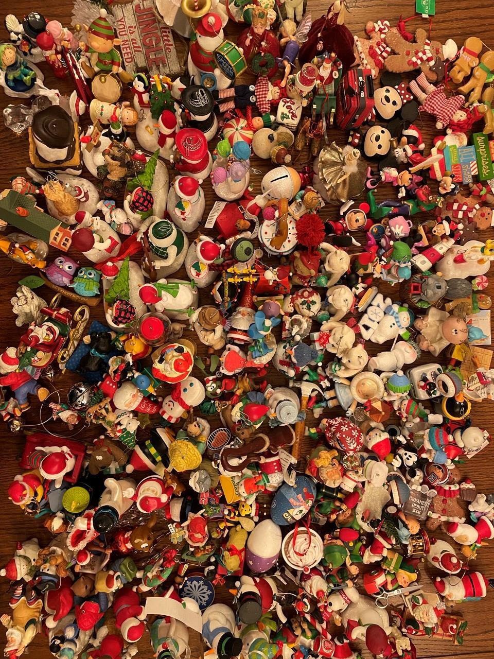 Set of 202 Vintage Hallmark Christmas Ornaments ((NO BOXES))