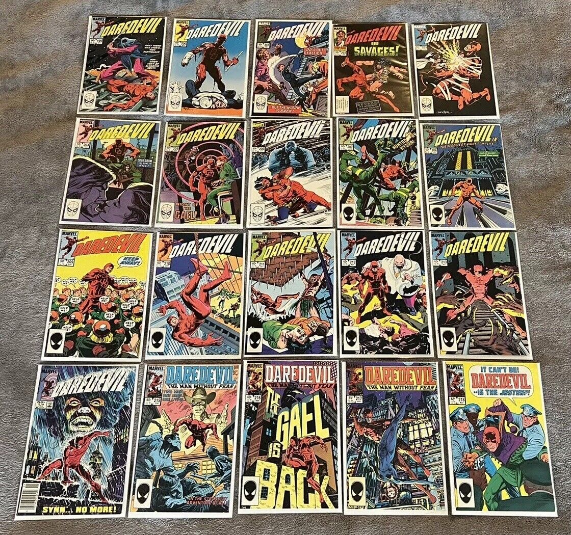 DAREDEVIL LOT of 20 Comics 1983-1985 Marvel Comics Issues #199-#218