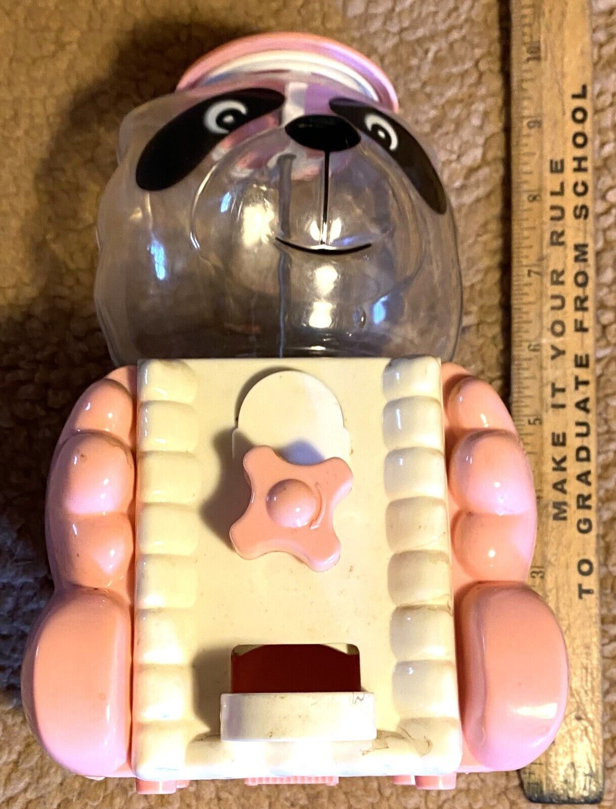 Vintage Panda Bear Plastic Gumball Machine (TY310)