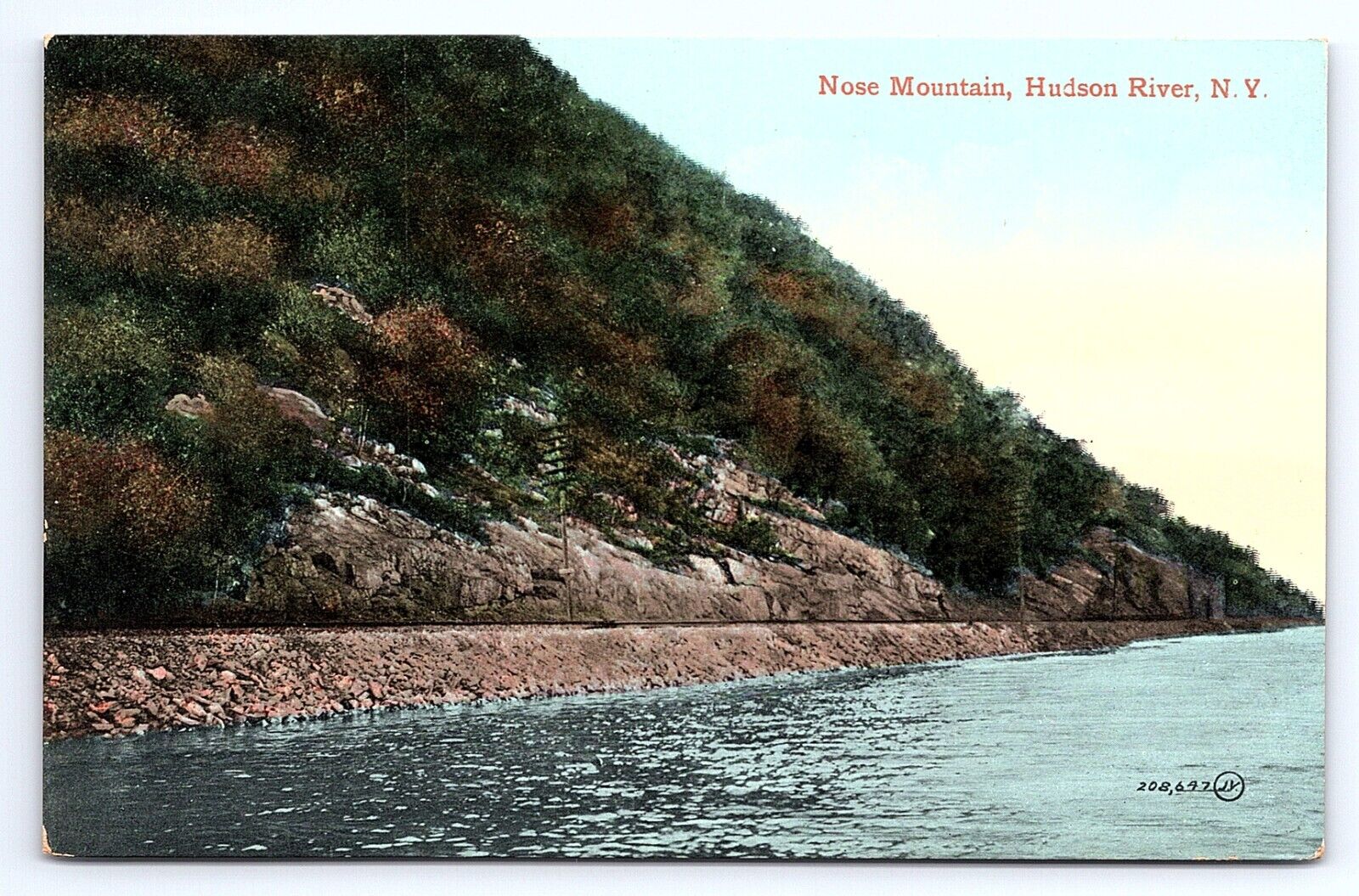 Postcard Nose Mountain Hudson River New York NY