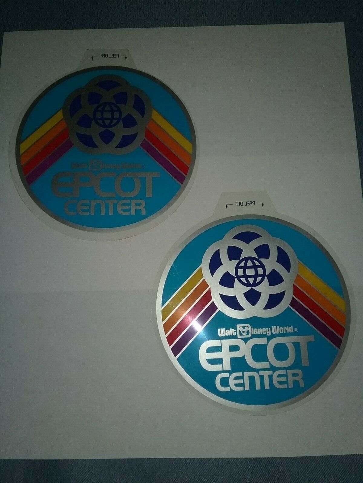 2 - 1981 Walt Disney World Epcot Center Static Cling Transparent Window Decal