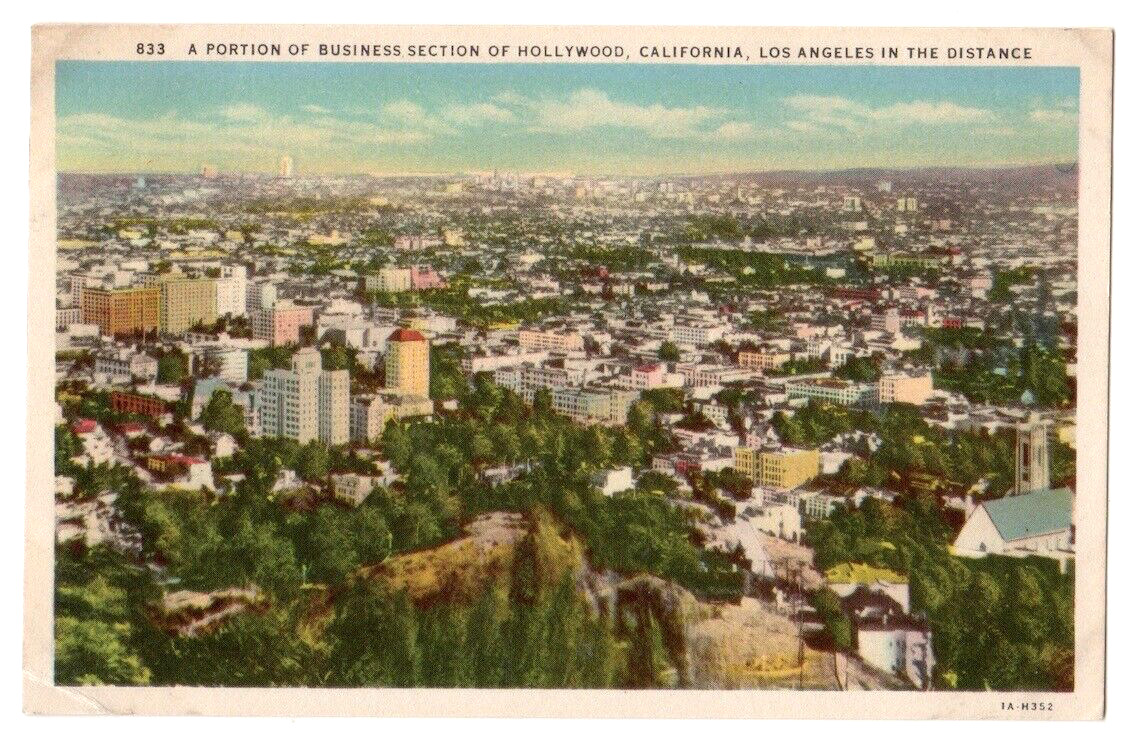 Hollywood California business district c1930's downtown Los Angeles